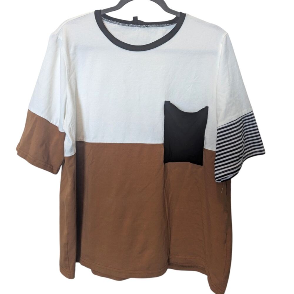 Olive Ave Casual Skater Block Print Tshirt 2XL